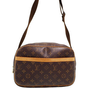 Louis Vuitton Monogram Leather Brown Reporter Shoulder Bag